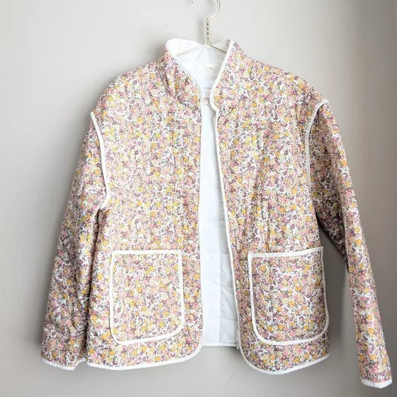 Joe Fresh x Jillian Harris Floral quilted zip jacket - Picture 6 of 12